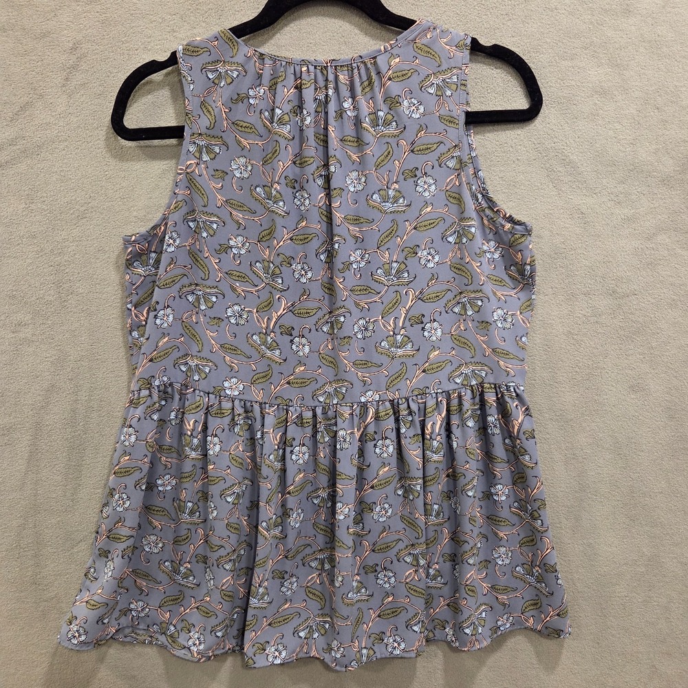 Loft Sleeveless Tiered Blouse Women's Size Small Boho Flowy Floral Casual - Picture 4 of 11